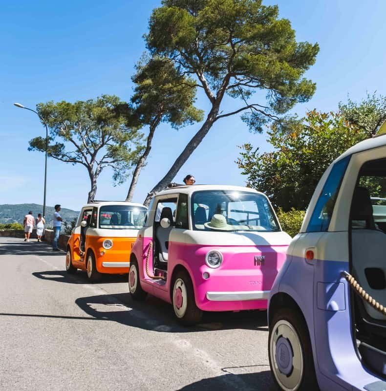 From Nice: Follow a live guide in an electric mini Fiat on the French Riviera!